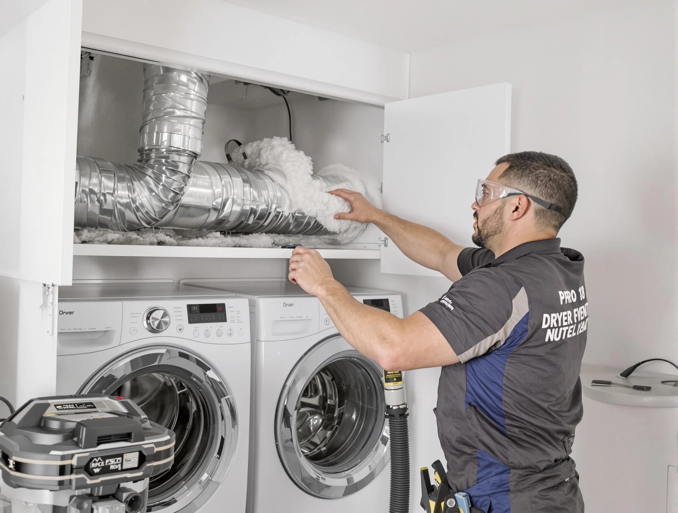 West Mifflin Dryer Vent Cleaning certified technician performing specialized gas dryer vent cleaning in West Mifflin