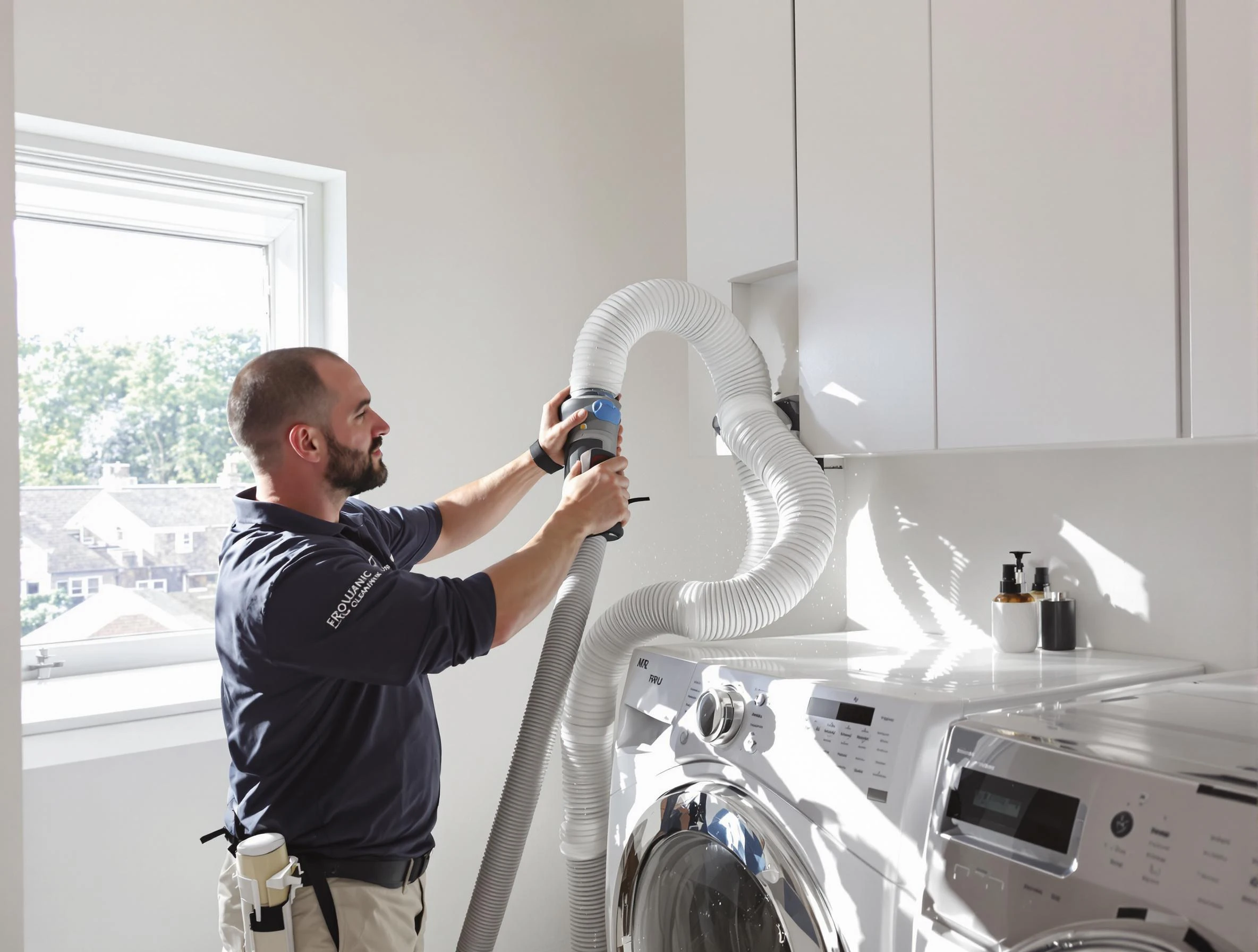 Certified West Mifflin Dryer Vent Cleaning technician performing dryer vent cleaning in West Mifflin